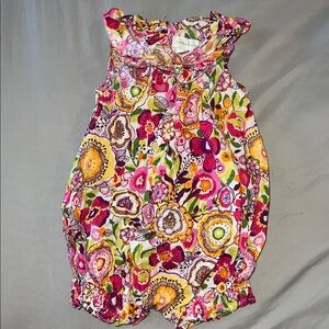 🩷5/$25 Vera Bradley Baby Floral Outfit - Pink,Green,Yellow spring romper 0-3M